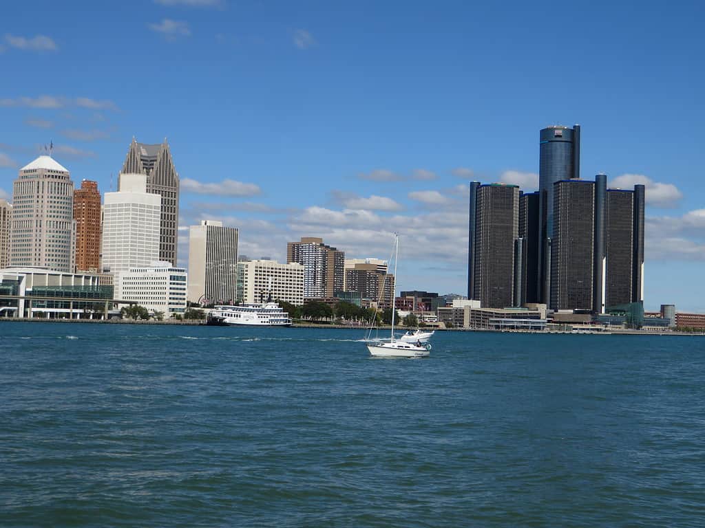 Downtown Detroit from Windsor Ontario