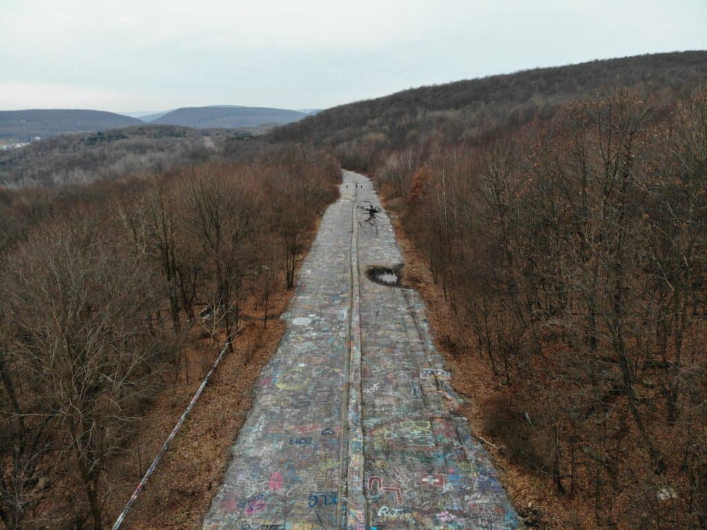 Graffiti Highway in Centralia, Pennsylvania
