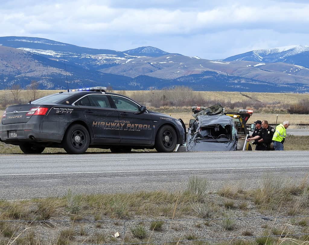 Accident on I-90 in Montana