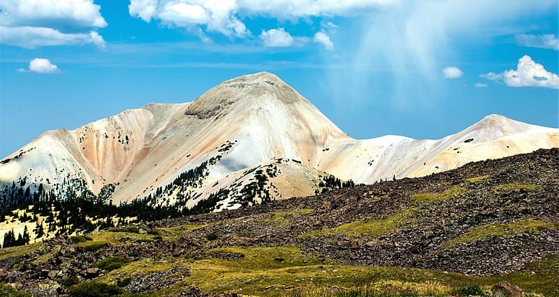 Mount Belknap, Utah is located in the Marysvale volcanic field.