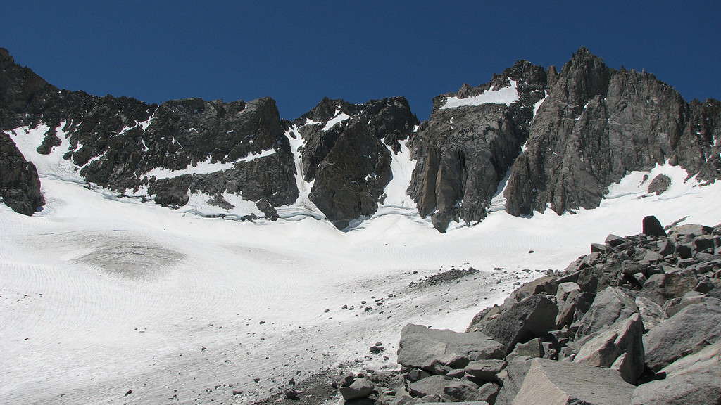 The Palisade Glacier on North Palisade mountain, Sierra Nevada range