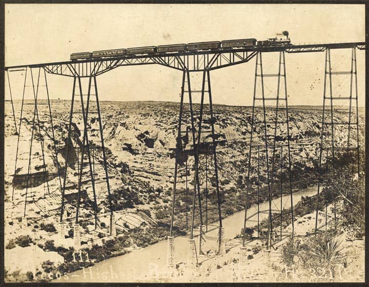 Pecos bridge in 1892.