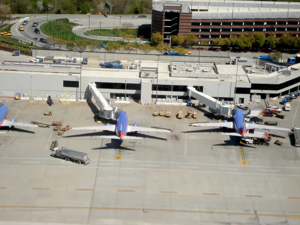 Aircrafts at sjc airport