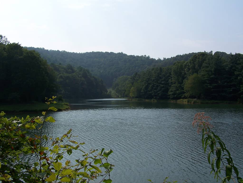 Stonecoal Reservoir Lake in West Virginia