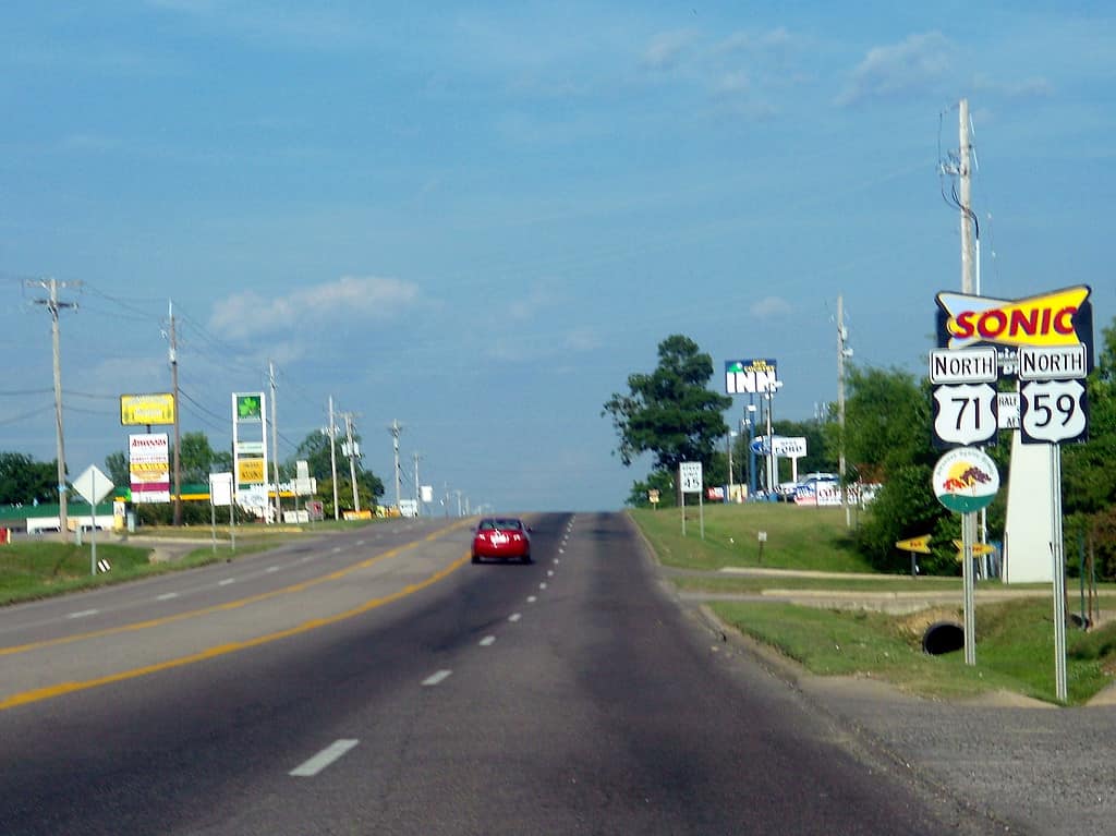 US 59 and US 71 in Mena Arkansas