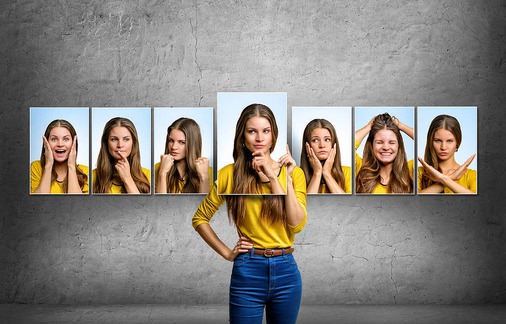 Emotion, Women, Contrasts, Facial Expression, Multiple Image