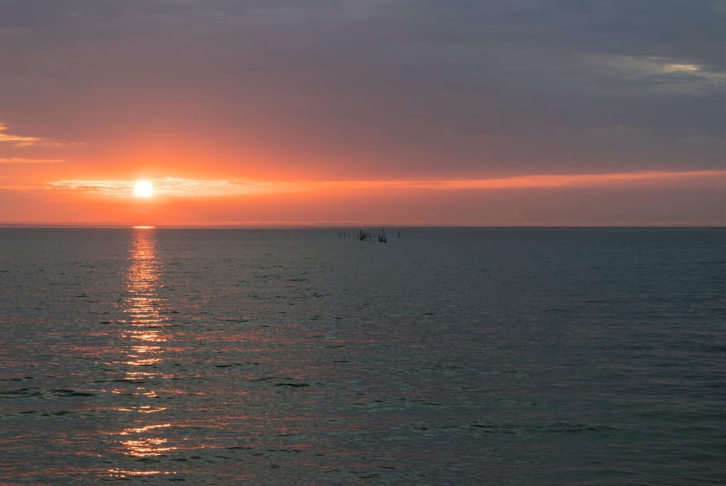 Stunning Colorful Sunset over the Chesapeake Bay