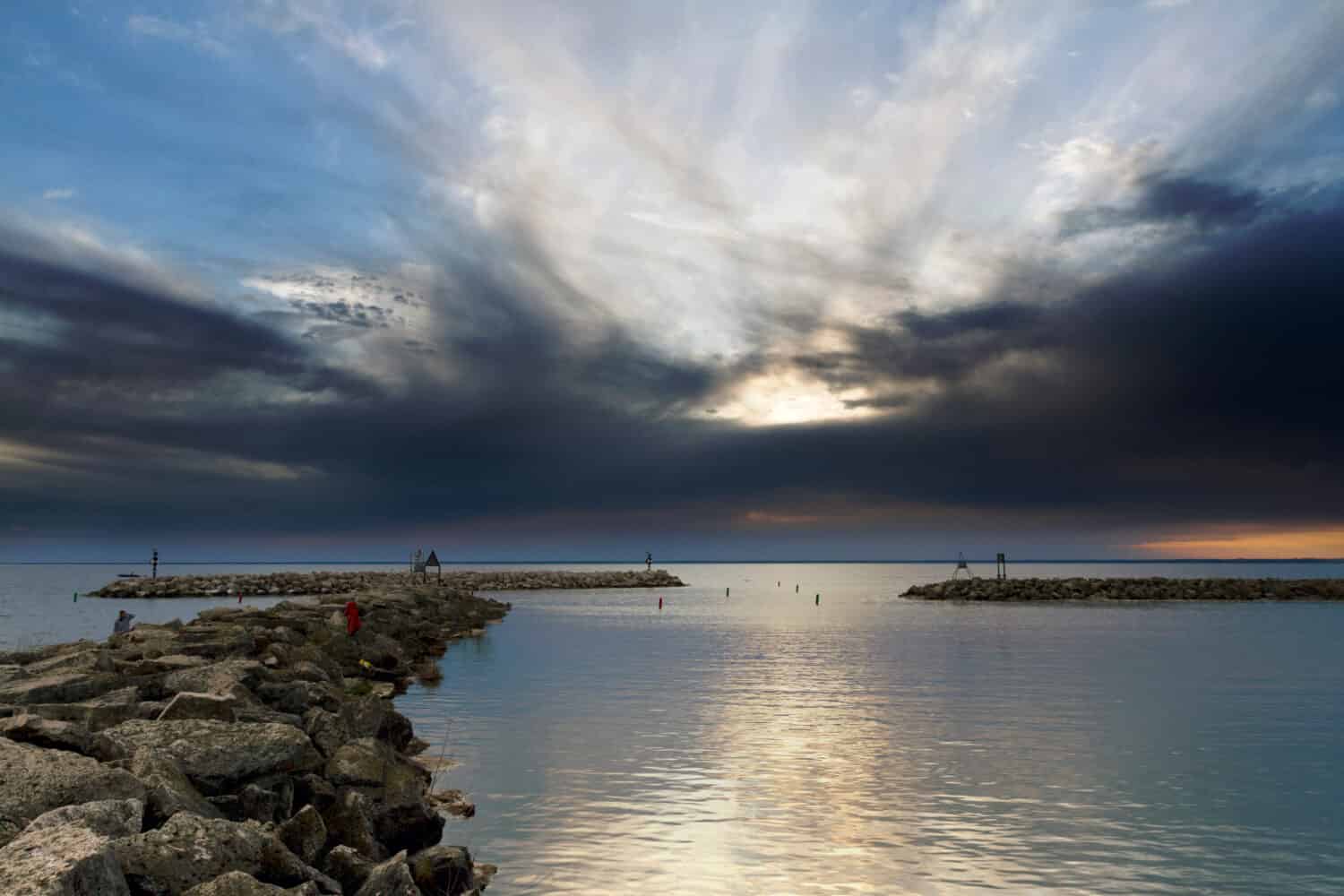 Sunset on the waters of Lake Winnebago