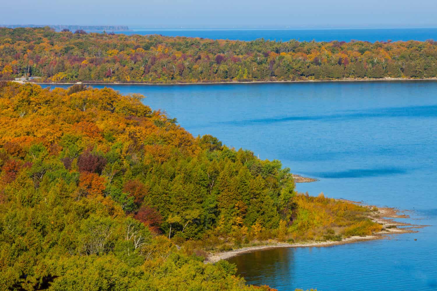 lake Michigan shoreline in door county wisconsin