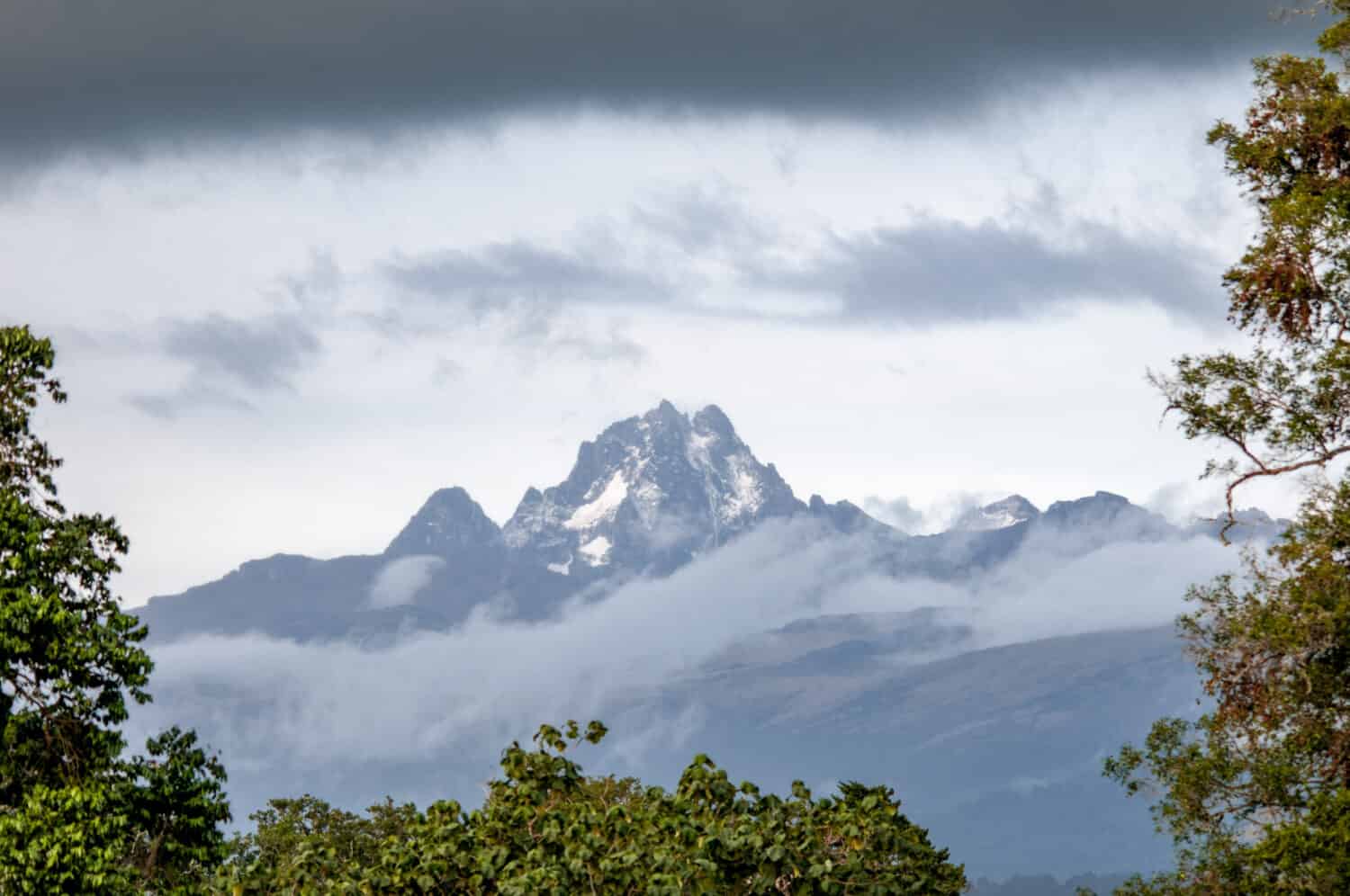 Cloudy View of Mount Kenya Africa