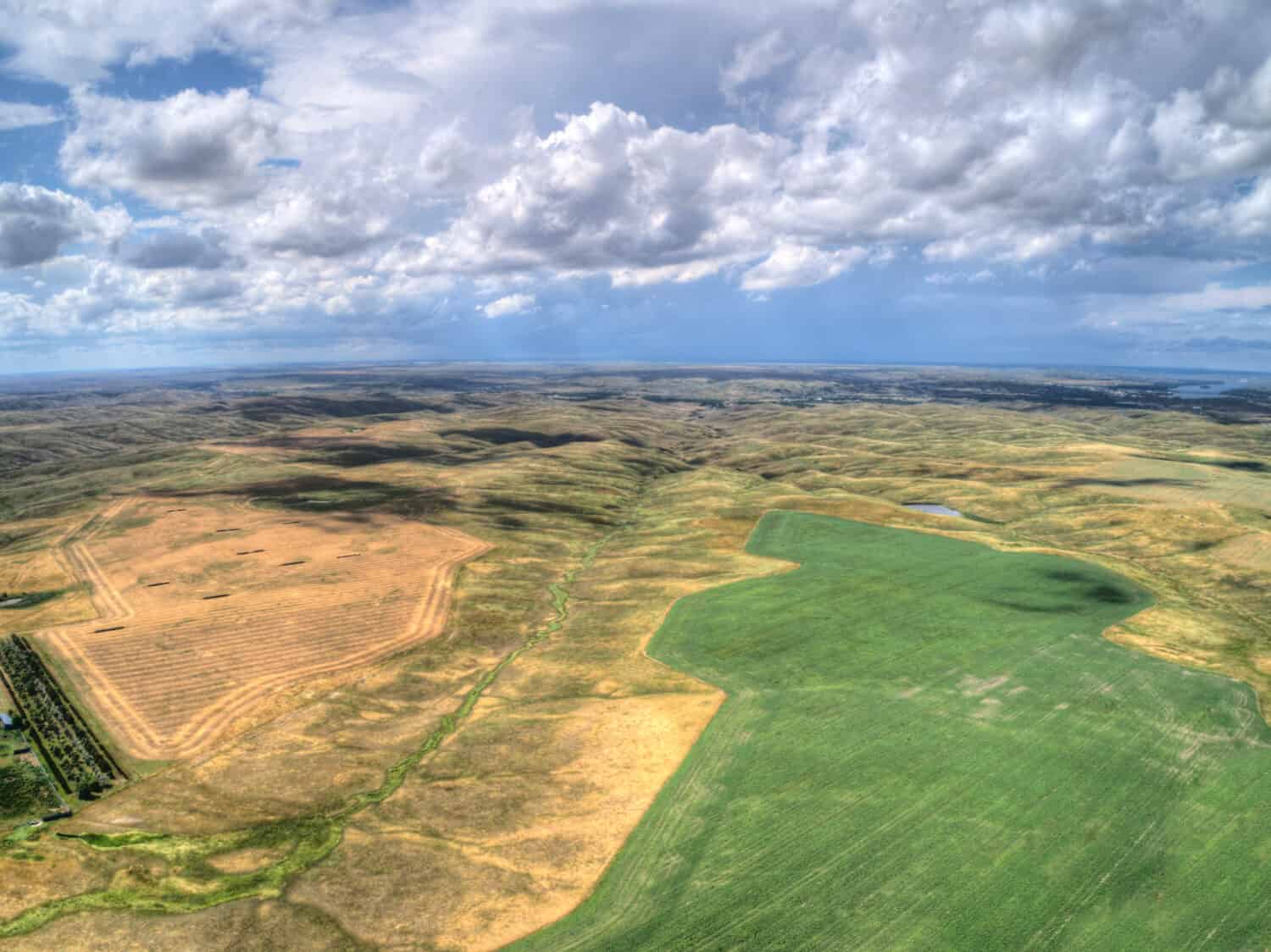 Aerial View of Fort Pierre National Grassland in Central South Dakota
