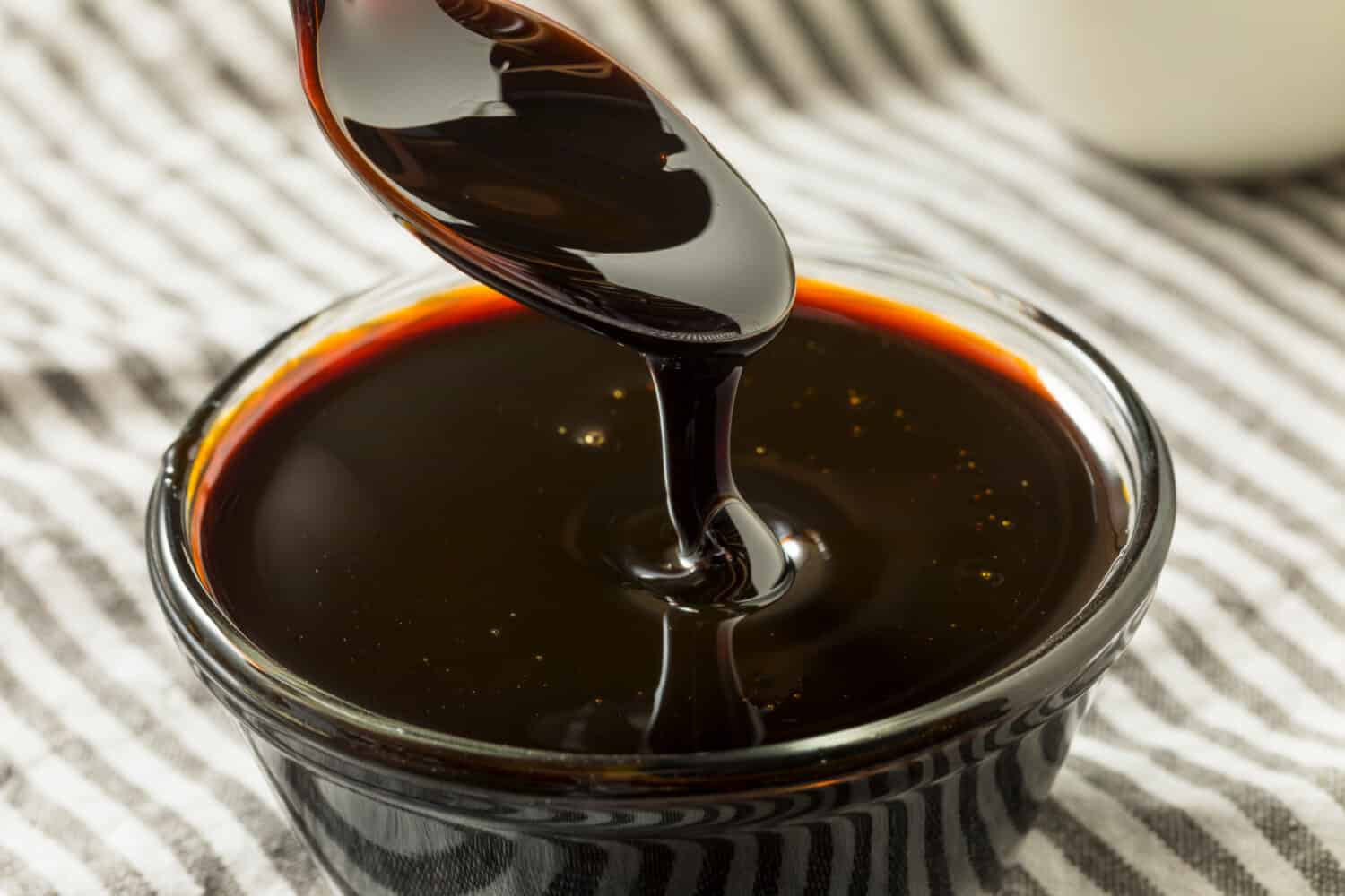 Organic Black Cane Sugar Molasses in a Bowl