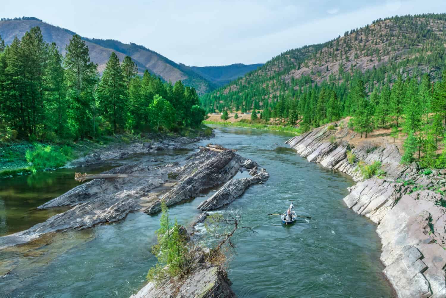 Best Fly fishing experience down the Montana in Alberton river gorge.