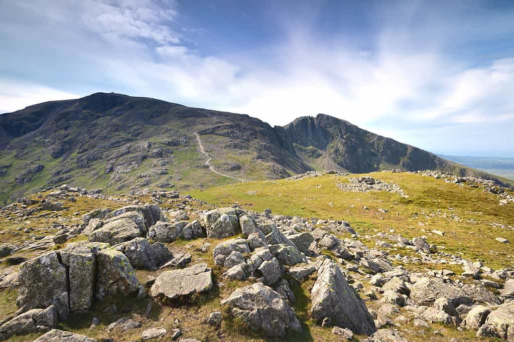 The ridge from Scafell Pike to Sca Fell