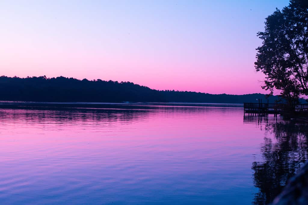 Sunrise over lake Wateree, South Carolina