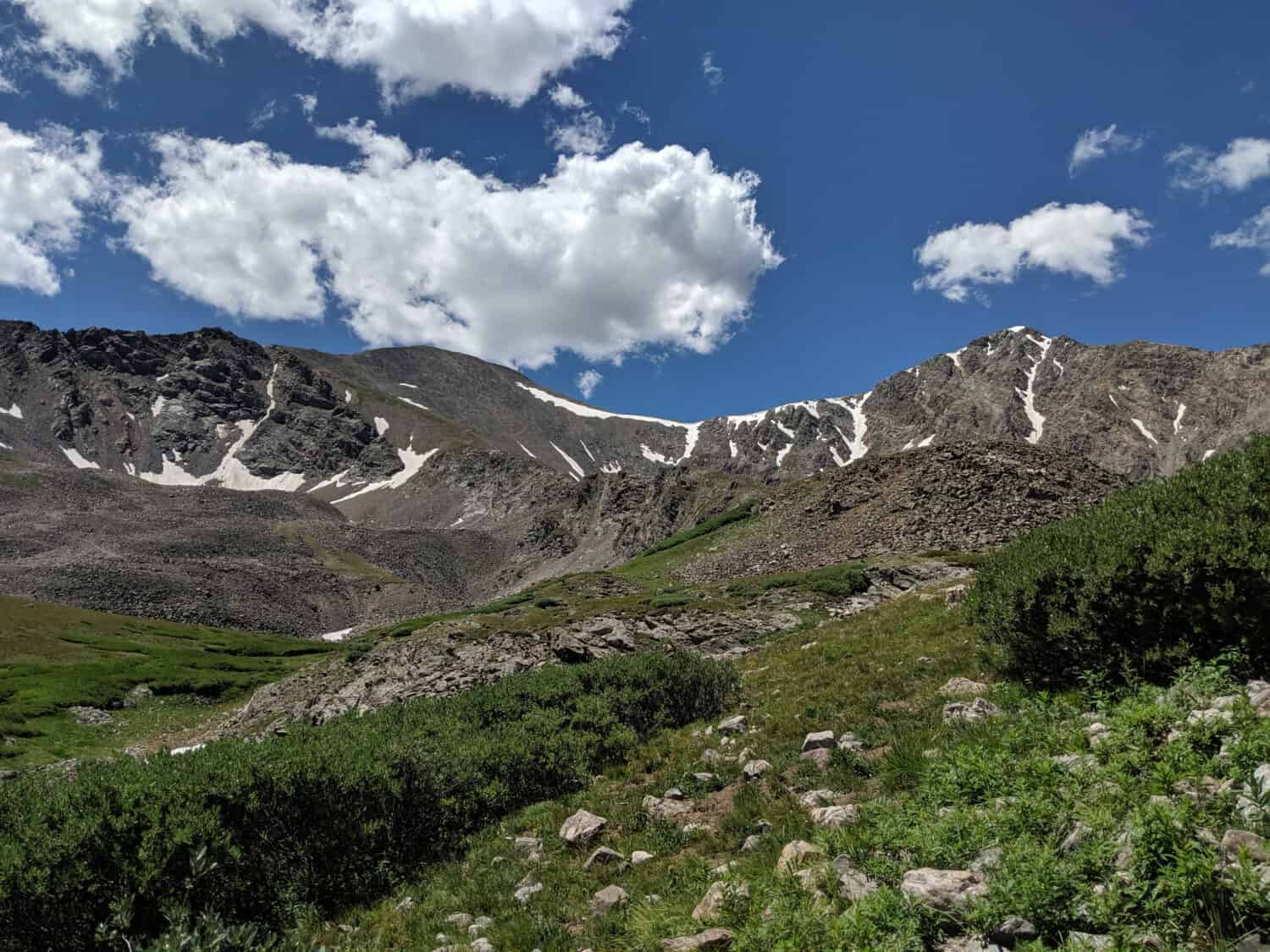 Gray's and Torrey's Peaks from the Gray's trail, CO