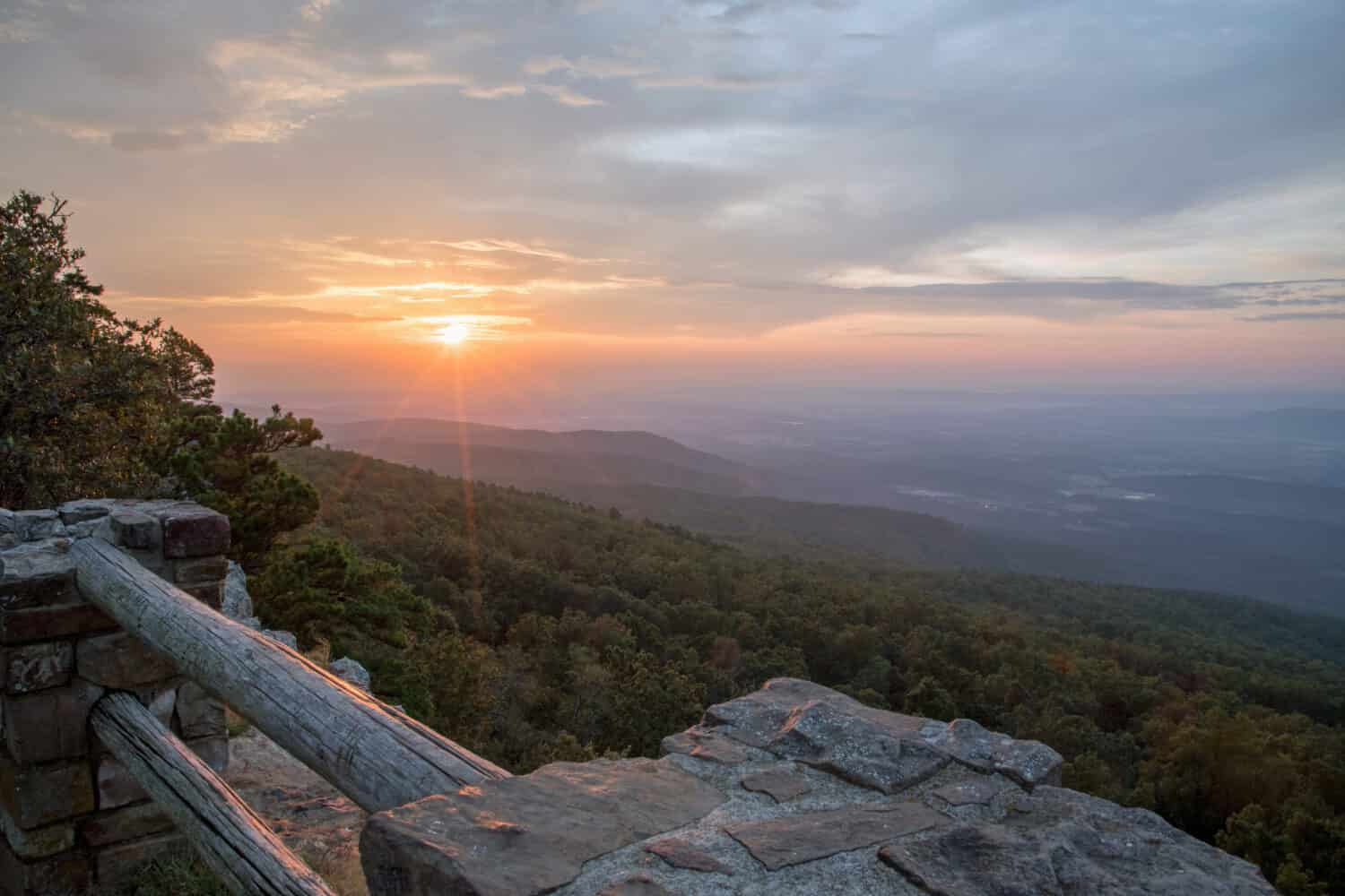 Sunrise at Mount Magazine State Park, Arkansas