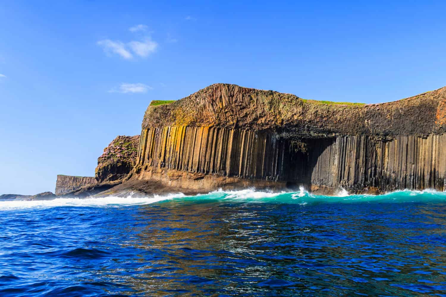 Fingal's cave Staffa island on the coast of Scotland