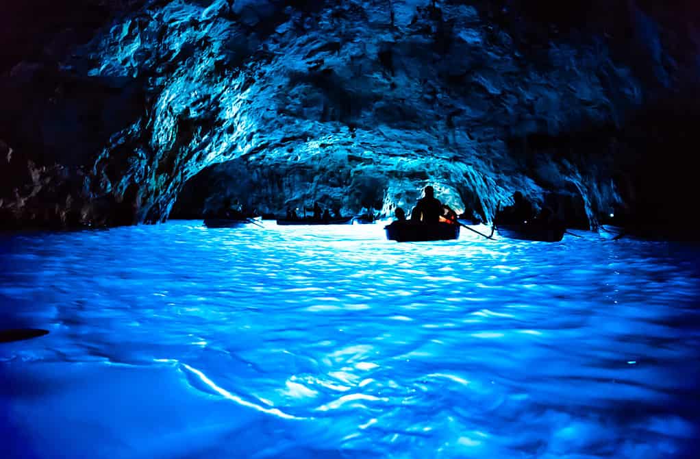 Grotta Azzurra in the must-visit island of Capri, Italy, in Europe