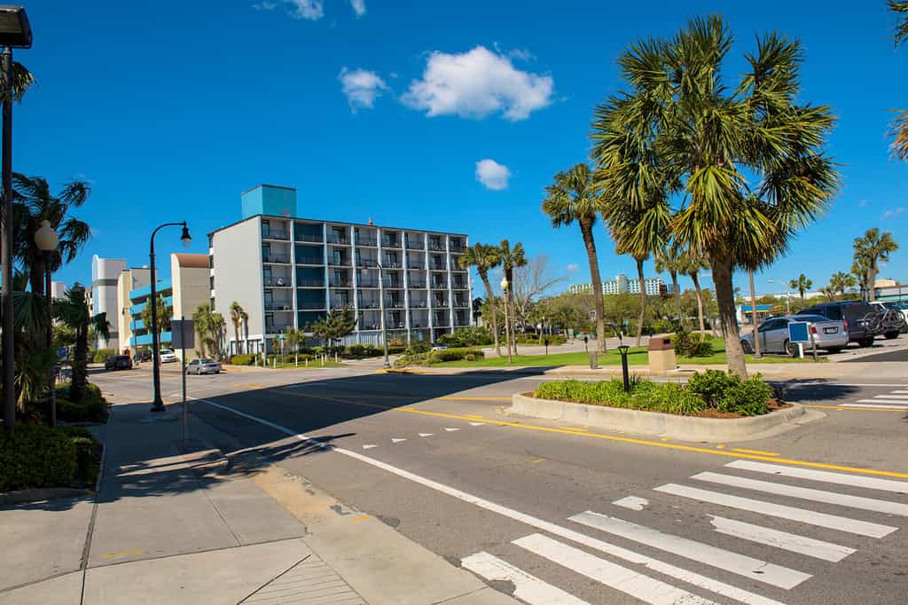 Amazing City Street Building View, Myrtle Beach, Horry County, South Carolina, USA