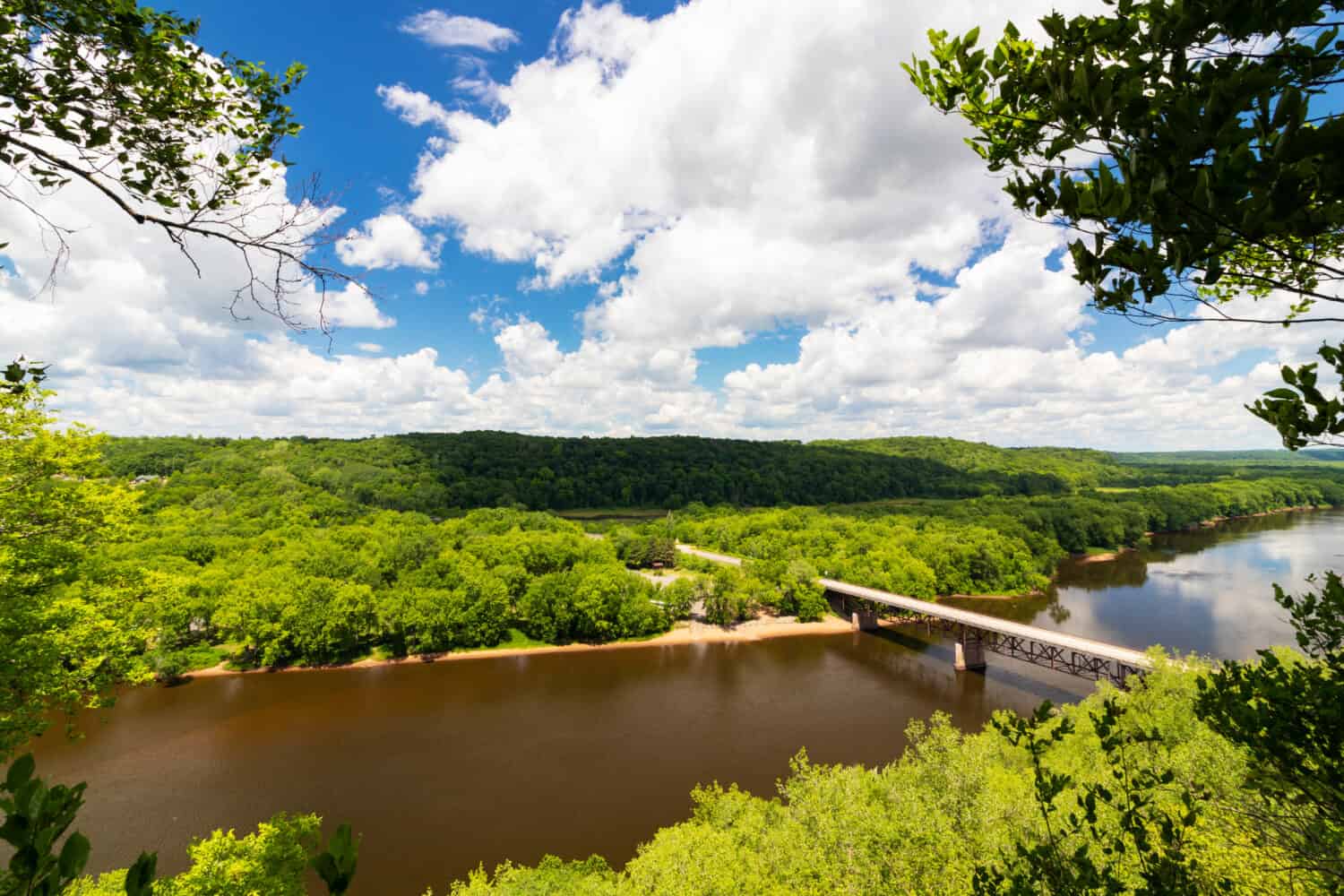View of the St. Croix River Valley looking toward Minnesota from near Osceola, Wisconsin