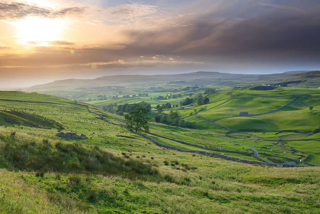 Landscape image looking over Stainmore near Kirkby Stephen in the North Pennines, Cumbria, England, UK.