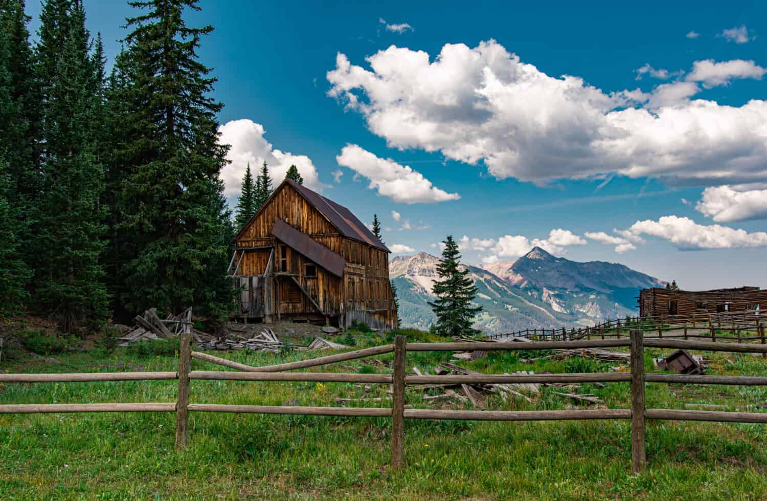 Alta Colorado ghost town with clouds
