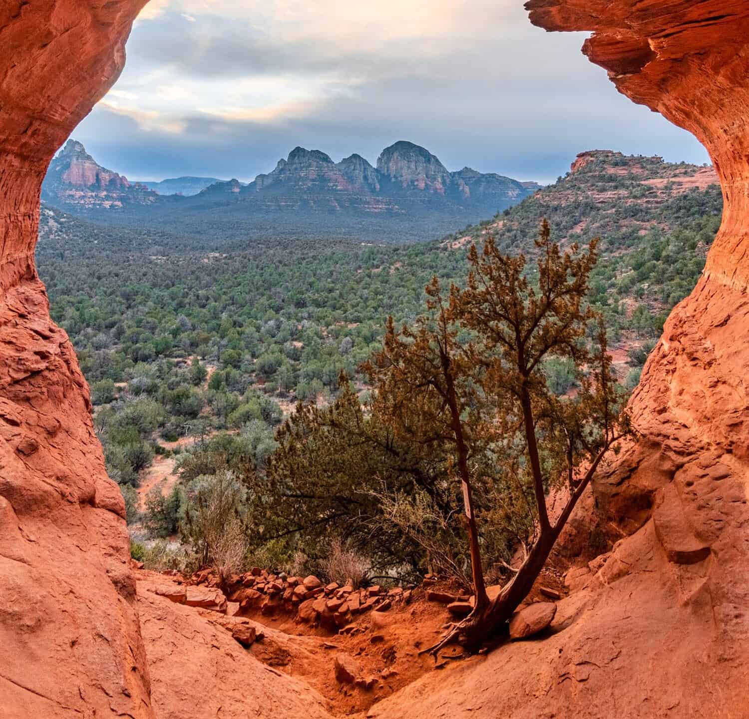 The Birthing Cave is one of many popular hikes in Sedona, Arizona. It is an interesting spot to check out. Everything is better at sunrise. 