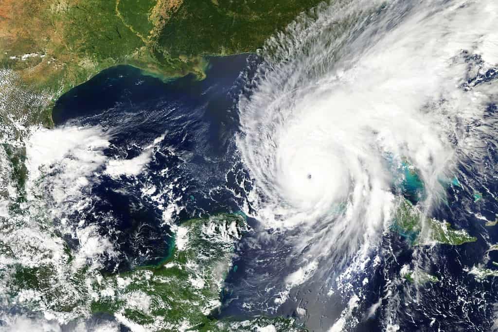 Hurricane Ian heading towards the coast of Florida in September 2022 - Elements of this image furnished by NASA