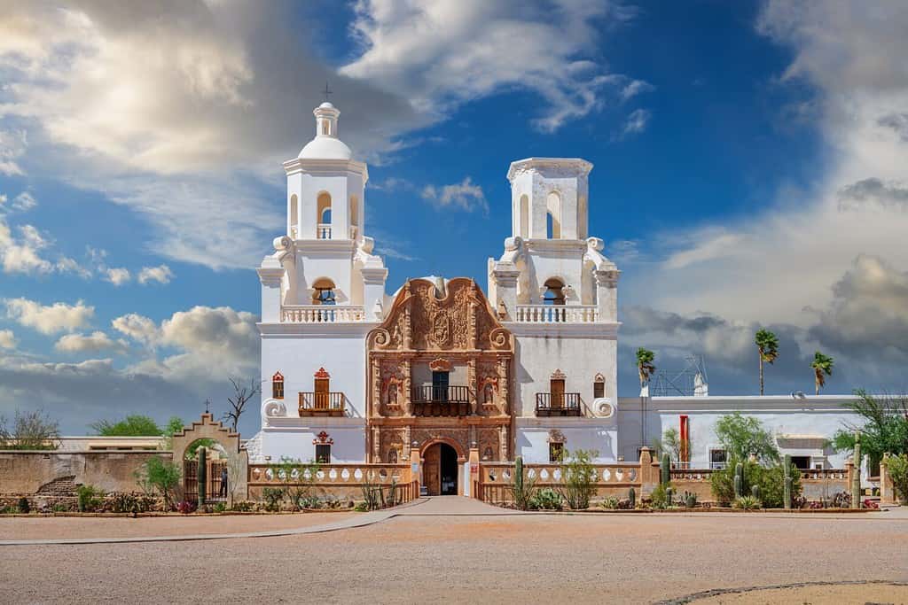 Tucson, Arizona, USA at historic Mission San Xavier del Bac.
