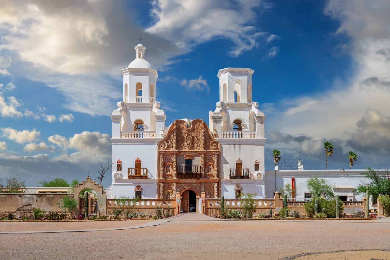 Tucson, Arizona, USA at historic  Mission San Xavier del Bac.