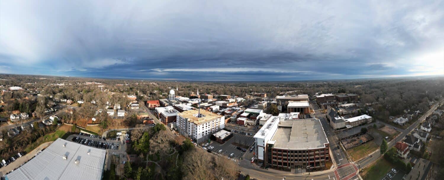 Panoramic view of downtown Concord North Carolina