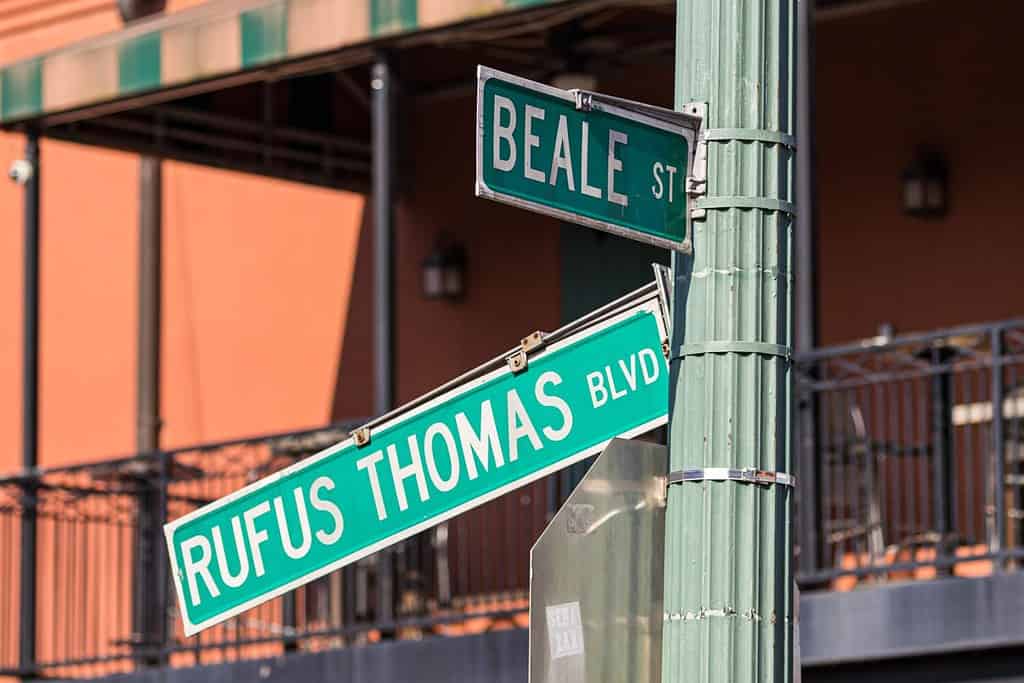 Beale Street street signs Memphis, Tennessee
