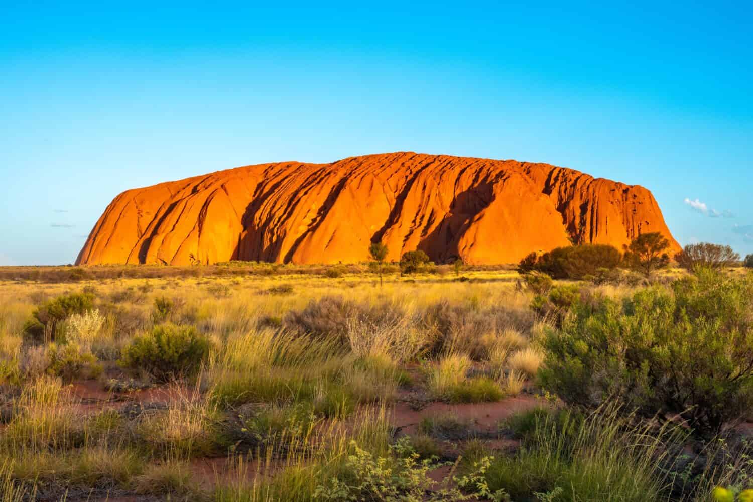 Uluru (Ayers Rock), the iconic sandstone rock in the centre of Australia, Northern Territory, Australia