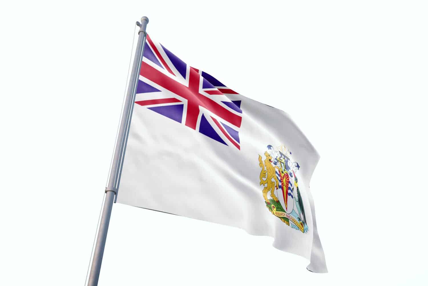 British Antarctic Territory flag isolated on white