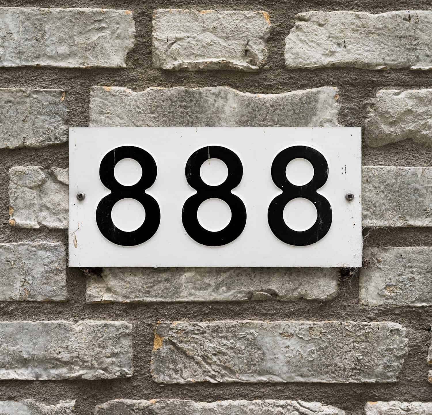 House number eight hundred and eighty eight.