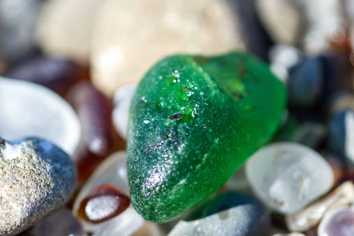 Verdant Enchantment: Explore the Enigmatic Charm of Green Sea Glass, Touched by the Mysteries of the Deep