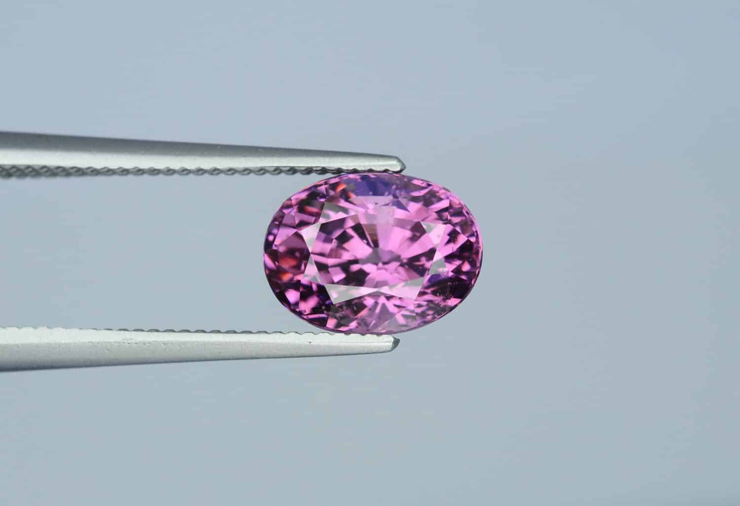 Purple spinel sample from Mogok, Myanmar