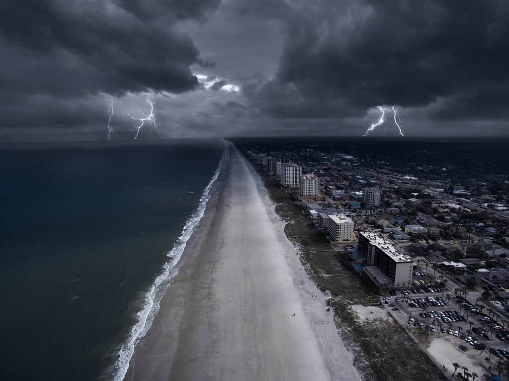 Storm in the coast of Florida, USA.