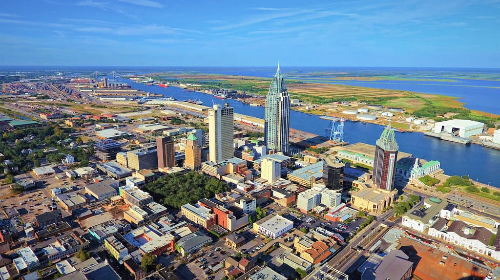 Aerial photo of Mobile, Alabama