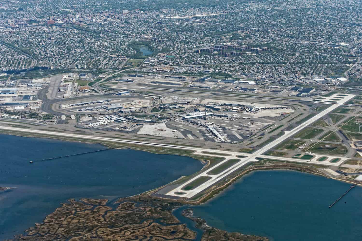 Aerial view of JFK airport, New York