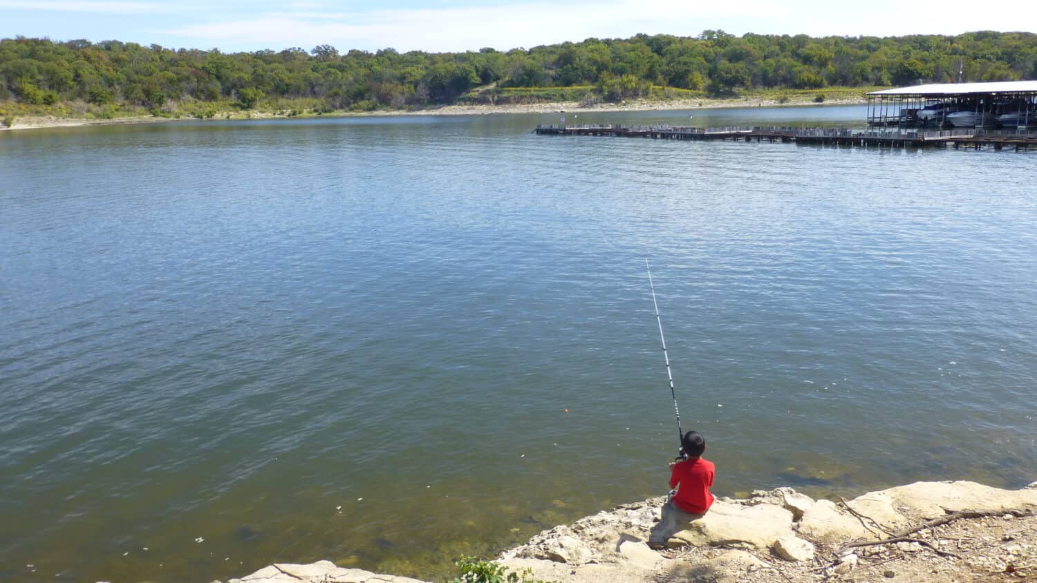 Lake Texoma in Texas is where the largest blue catfish ever was caught in the state!