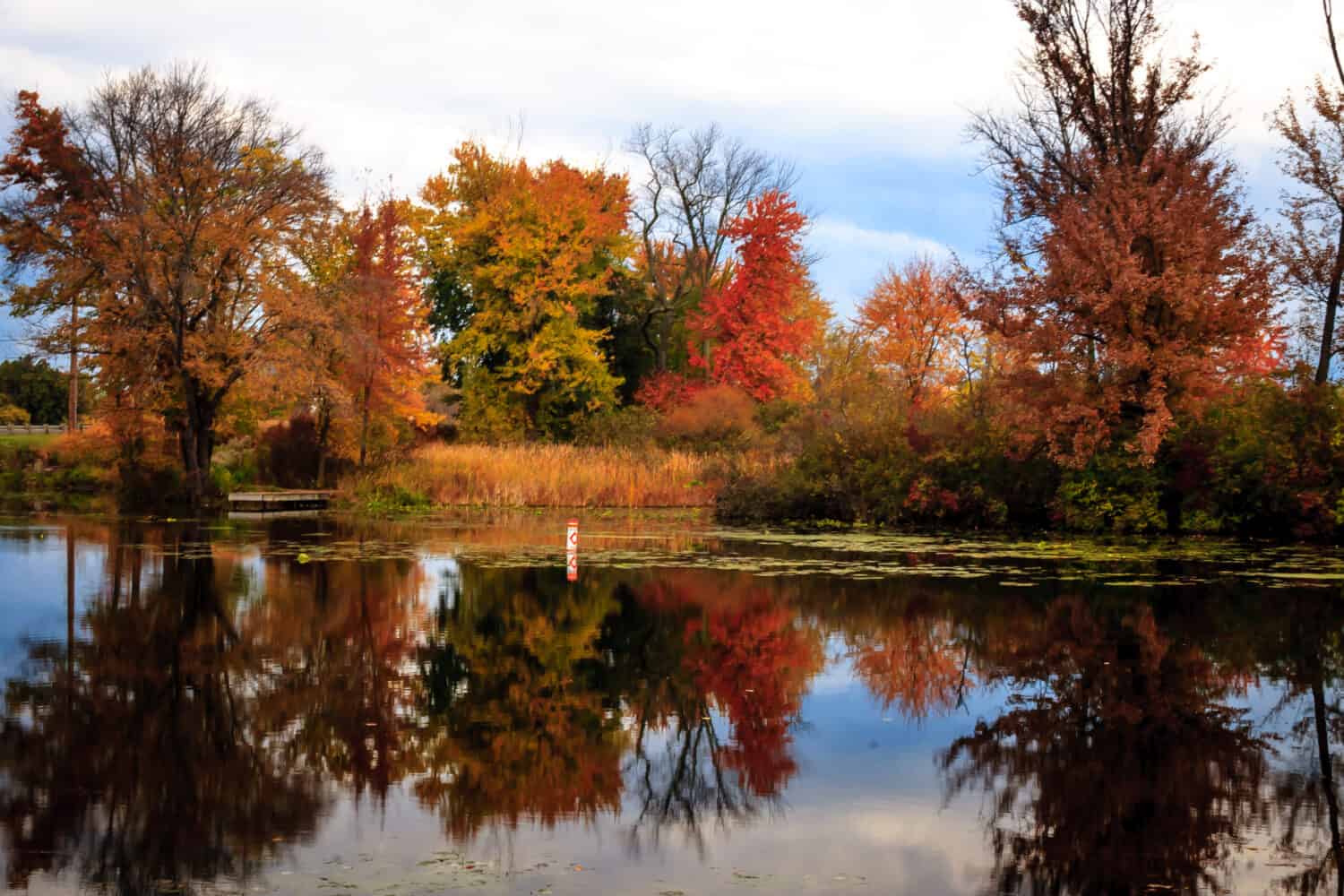 North Reservoir,, part of the Portage Lakes, Akron, Ohio, October 2014.