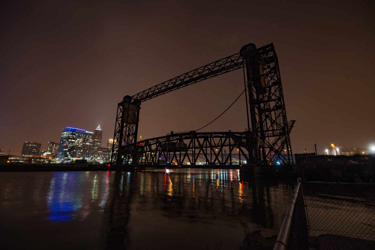 The river into Cleveland, Ohio