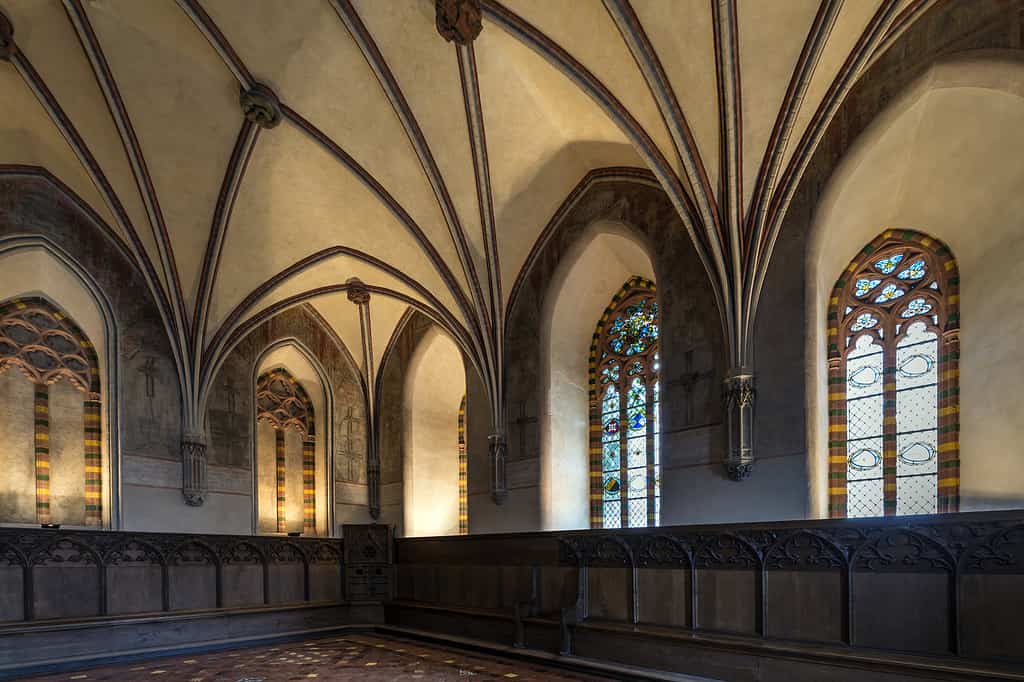 Chamber in greatest Gothic castle in Europe - Malbork. World Heritage List UNESCO