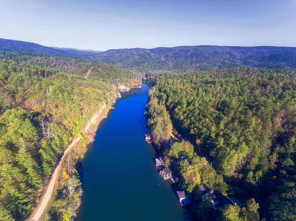 A view of Fort Loudon Lake, located in Tennessee