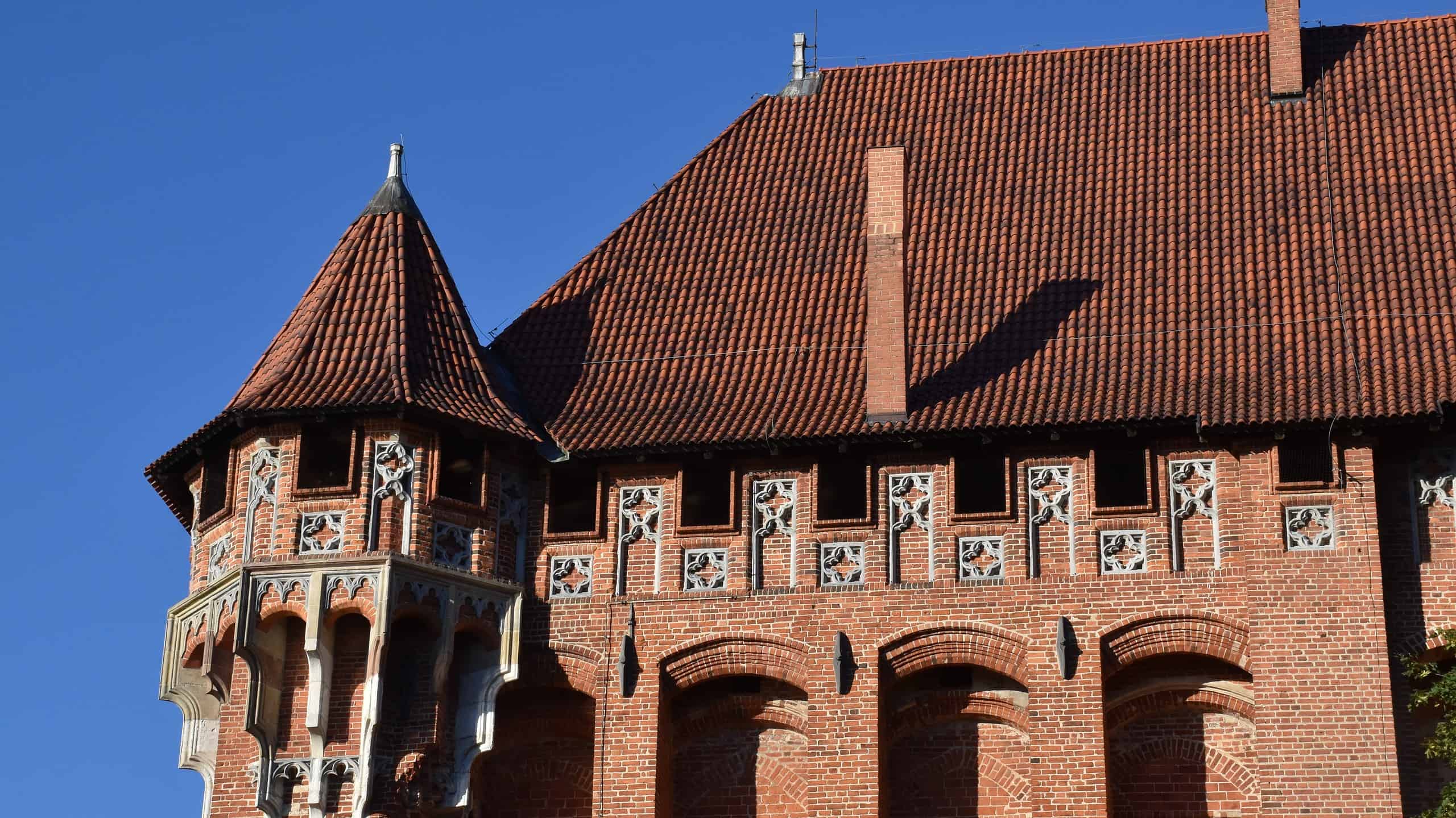 Brick buildings of Malbork Castle in Poland