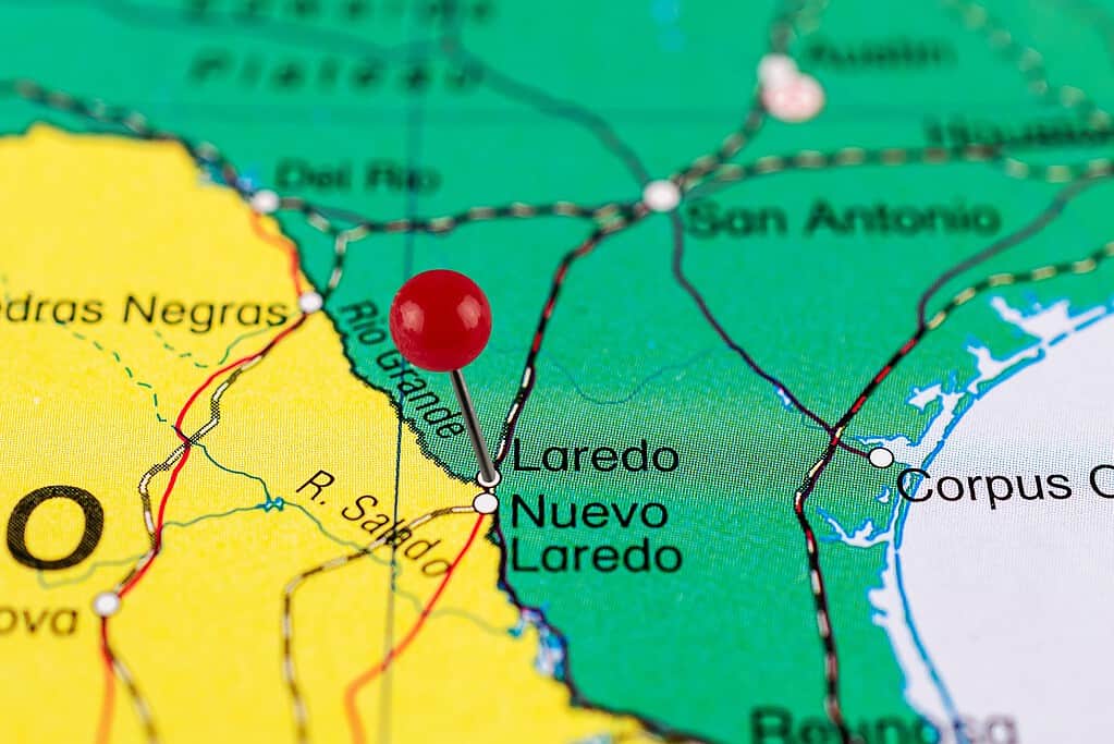 Map of Laredo, Texas
