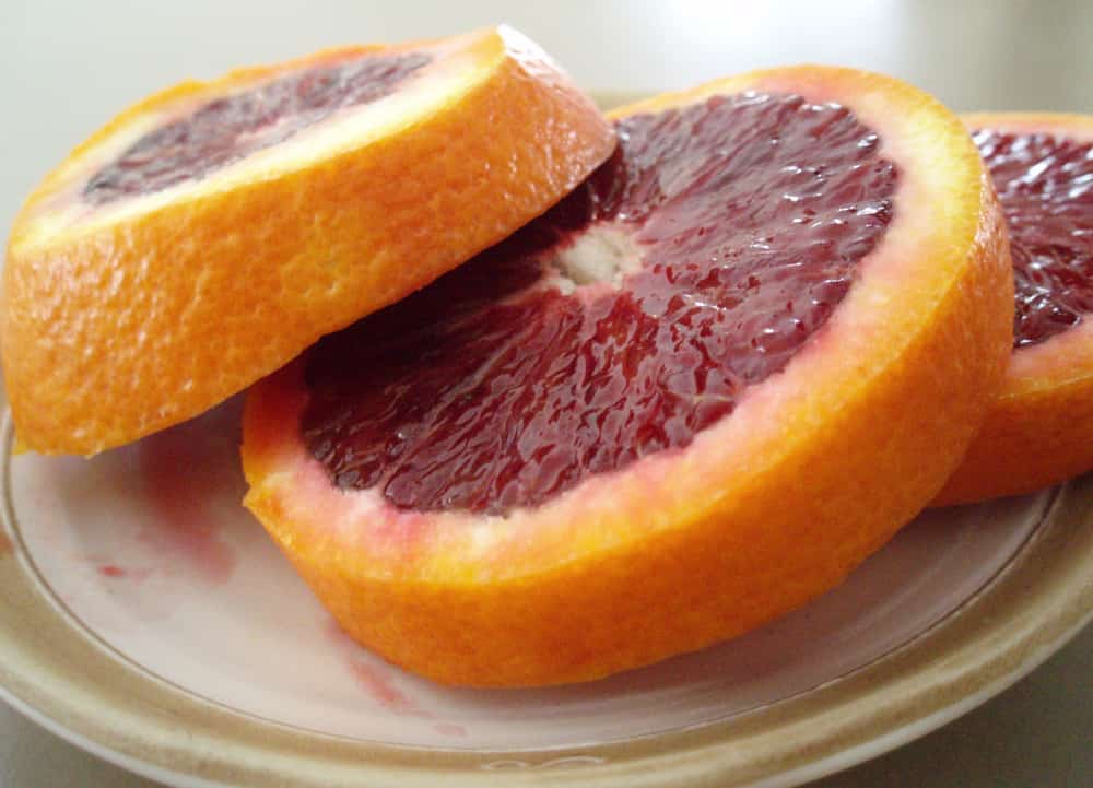 Blood oranges are named for their crimson endocarp and an important orange to know.