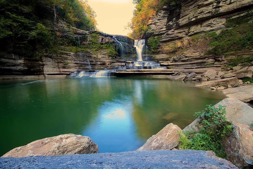 People have been cooling off in the scenic swimming hole under Cummins Falls for over 100 years.